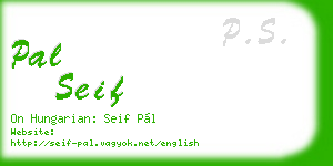 pal seif business card